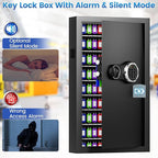 206 Keys Combination Lock Key Cabinet with Colorful Key Tags, Anti-Theft Key Lock Box with Side Drop Slot, Heavy Duty Key Organizer Wall Mount for Car Garage House Rental Office Business