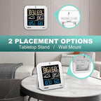 OBET Indoor Outdoor Thermometer Wireless Weather Station Temperature and Humidity Monitor Remote Thermometer Wireless Outdoor White