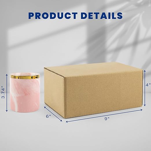 Golden State Art 9x6x4 Inches Shipping Boxes 28 Pack, Brown Corrugated Cardboard Box for Small Business Mailing Shipping and Storage