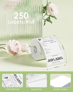 4x6 Thermal Mailing Labels for Direct Thermal Label Printer Shipping Sticker Paper for Address Postage Big Packing 250 Labels/Roll, 10 Rolls, Total 2500PCS