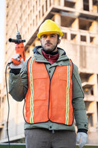 Dazonity High Visibility Reflective Safety Vest, Durable Mesh,High Visibility Reflective Strips, Fit for Men & Women, Work, Construction,Cycling, Surveyor