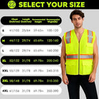 BeautyWill 10/20 Pack Custom Logo Safety Vest,Bulk High Visibility Class 2 Reflective Work Vests