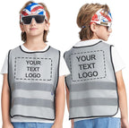 A-SAFETY Kids High Vis Reflective construction Safety vest customized LOGO