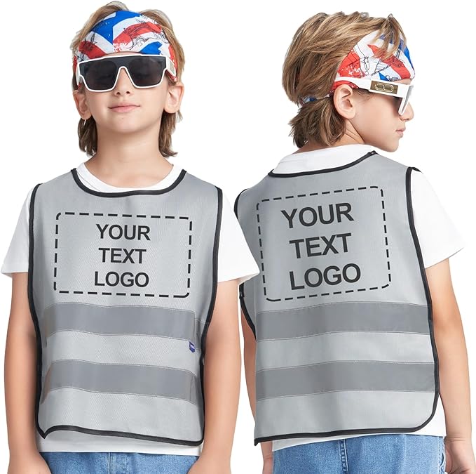 A-SAFETY Kids High Vis Reflective construction Safety vest customized LOGO