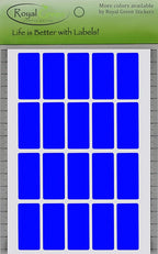 Royal Green Blue Colored File Stickers 1.57 inch x 0.75 inch - Color Code Labels Rectangular (40mm x 19mm) 300 Pack