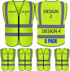 BeautyWill Custom Logo Safety Vest S,M,L,XL,2XL,3XL,4XL Personalized Safety Vest High Visibility Apparel