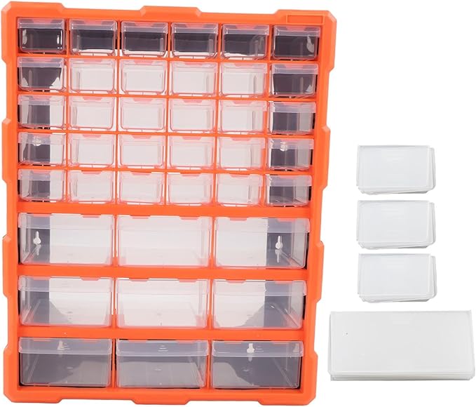 Nuts and Bolts Organizers and Storage,Parts Organizer,39 Drawer Organiser DIY Tool Bits Plastic Storage Units Workshop Screws and Small Parts Cabinet for Home Crafts