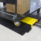 Assemble Threshold Bridge Ramp,1 Large Channel Floor Wire Hose Cord Cable Protector, Doorway Ramp for Cars Wheelchairs, ADA Compliant Driveway Road Hump, Traffic Speed Bump