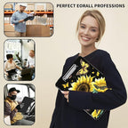 A4 Clipboards,Folder Clipboard with Storage Sunflower Butterfly Heavy Duty Clip Boards Waterproof Nursing Plastic File Folder Storage Box Clipboard Case for Teacher,Doctor,Office