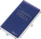 Andalus Auto Registration & Insurance Card Holder Pack of 1, Waterproof Essential Car Registration Holder with Hook & Loop Closure, Perfect for Every Vehicles Glove Boxes (Blue - 9.5" x 5.15")