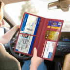 FINPAC Car Registration and Insurance Card Holder, Vehicle Glove Box Card Organizer Wallet Automobile Accessories for License