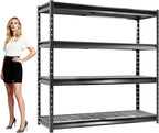The Atlas 8000LBS Ultra Heavy Duty Garage Shelving, 72”W Storage Shelves, Adjustable NSF Certified Metal Industrial Rack for Warehouse Basement, 72" W x 24" D x 72" H