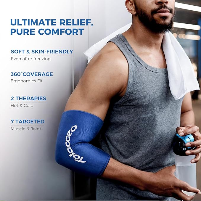 Tolaccea Hot & Cold Therapy Flexible Ice Packs (Blue, X-Large)