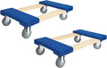 Furniture Dolly 30" x 18" I 4 Wheels Heavy Duty Moving Dollies | Fully Assembled Wooden Moving Cart with Large Wheel Casters | | Heavy Duty Dolly Cart | 1,000 lbs Capacity | Pack of 2