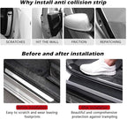 CloudBuyer Universal Car Door Edge Protector, Carbon Fiber 5D Gloss Black Vinyl Wrap Film with Anti-Collision Protection for Most Vehicles (33Ft x 2In, Black)