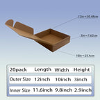 12x10x3 inch Shipping Boxes Pack of 20, Brown Corrugated Cardboard Box Mailer Boxes for Packaging Small Business Shipping，Recyclable Moving Storage Mailing Boxes Bulk Book Literature Gift Giving