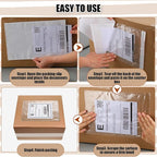 Cholemy 200 Pcs 9.5 x 12 in Clear Packing List Envelopes Shipping Pouches Mailing Shipping Label Sleeves Clear Adhesive Pockets Protectors Slip Envelope Pouches Holders Cover Enclosed Bag for Packing