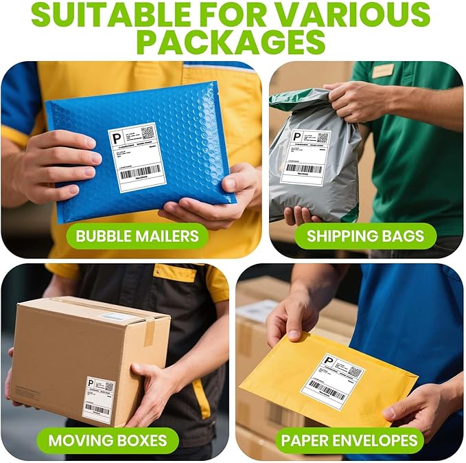 ADHES 4x6 Thermal Shipping Labels 4 Pack – 220 Labels Per Roll, 880 Total, Top-Coated Strong Adhesive Thermal Label Printer Paper, BPA/BPS free 4x6 Shipping Labels for Mailing and Packaging