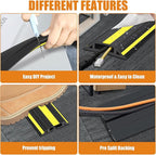 10 ft Cord Covers for Wires on Floor, Heavy Duty PVC Duct Floor Cord Cover, Floor Cable Cover Easy to Unroll Prevent Trip Hazard for Home Office or Outdoor Settings (2pcs)