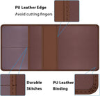 Car Insurance and Registration Holder, 5.5 x 5 Inch PU Leather Vehicle Glove Box Organizer Wallet Case for Insurance Card, Driver License, Paperwork - Brown