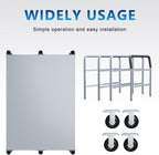 Steel Panel Cart, Lumber Cart with Flexible＆Quiet Wheels, Heavy Duty Drywall cart with 1Front and 3Side Handrails, 2500 LBS Industrial Grade Weight Capacity