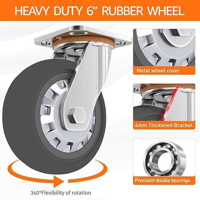 2200 lbs. Capacity Foldable Push Cart Dolly | Moving Platform Hand Truck | Heavy Duty Space Saving Collapsible | Swivel Flat Bed Wagon - Furniture Luggage Lifting
