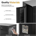 Metal Storage Cabinet, 36 Inch Tall Metal Garage Cabinet with 2 Doors and 2 Drawers, Lockable Cabinet with Adjustable Shelf, Pantry Cabinets for Home Office,Kitchen,Pantry,Garage,Warehouse