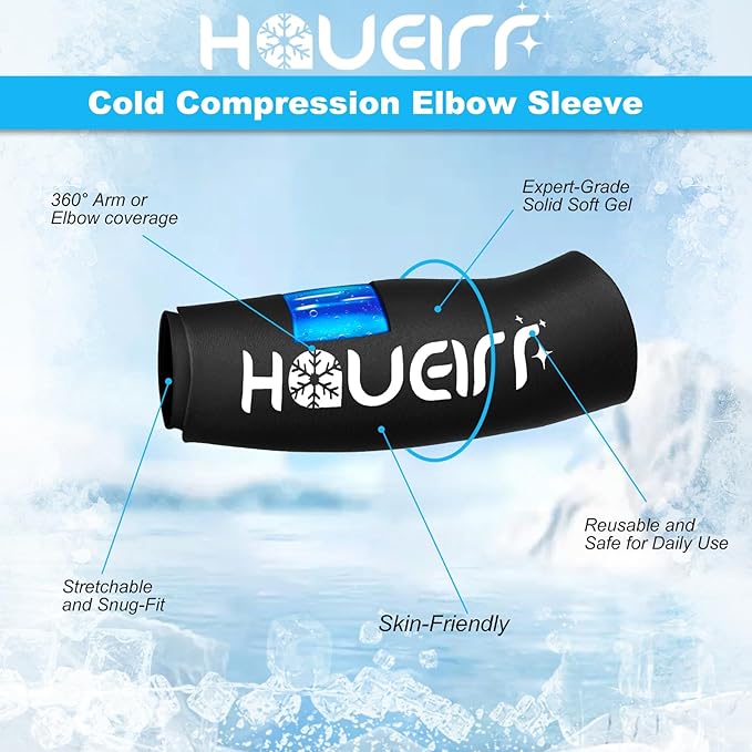 Knee Ice Pack Wrap with Compression Sleeve, Flexible Gel Ice Wrap for Knee, Elbow, Ankle, Foot, Reusable Hot & Cold Therapy for Injuries, Pain Relief, Meniscus, ACL, MCL Recovery – L