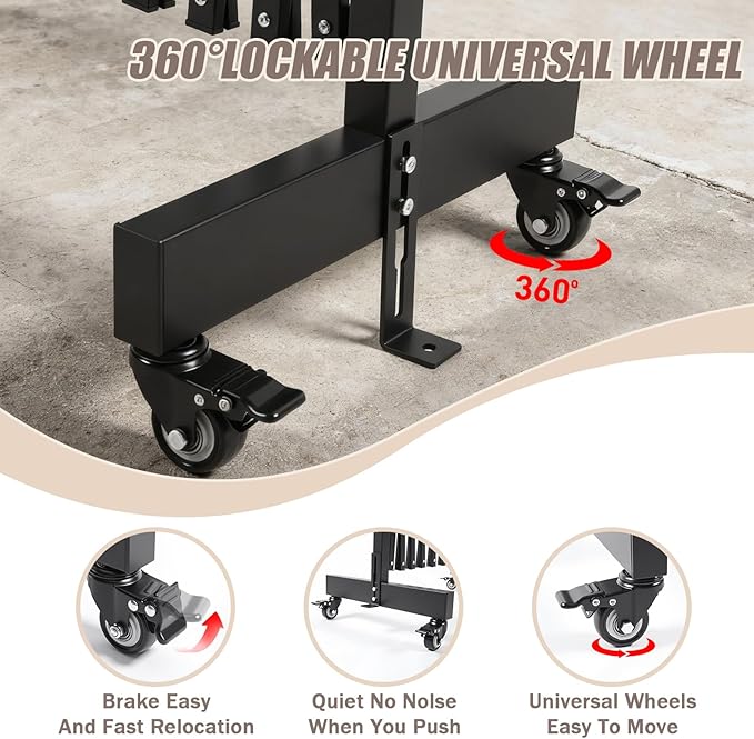 18 FT 44" High Industrial Metal Expandable Barricade，Retractable Traffic Fence with Casters, Folding Security Gate,Portable Barricade Gate for Construction Area, Traffic Control,Driveway and Garden