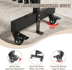 18 FT 44" High Industrial Metal Expandable Barricade，Retractable Traffic Fence with Casters, Folding Security Gate,Portable Barricade Gate for Construction Area, Traffic Control,Driveway and Garden