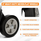 Folding Hand Truck Heavy Duty, 600 LB - 800 LB Moving Dolly Cart, Compact Foldable Alloy Steel Design, Adjustable 47.5"/51.5", 8" Solid Rubber Wheels, Ideal for Warehouse, Home, Office, Small Business