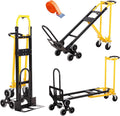 3-in-1 Industrial Convertible Hand Truck Dolly Cart,1000 lbs Capacity Aluminum Dolly Hand Truck with Stair Climber Wheels,Hand Trucks Heavy Duty for Warehouse Moving(Black Yellow)
