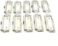 Shuokecrafts10 Pack Metal Clipboard Clips with Rubber Grips and Hanging Hole (7cm with Hook)