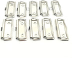 Shuokecrafts10 Pack Metal Clipboard Clips with Rubber Grips and Hanging Hole (7cm with Hook)