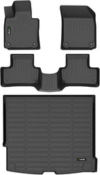 HAFIDI® Floor Mats & Cargo Liner Set Fit for 2018-2026 Volvo XC60 (Fit for T5/T6,Not for Hybrid) All Weather Protection TPE Anti-Slip Automotive Full Set Floor Liners Custom Accessories - Black