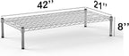 21''W x 42''L x 8''H Chrome Plated Wire Dunnage Rack | Off The Floor Storage