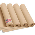 12" x 1200" (100 ft) Natural Kraft Paper Roll (Value Pack – 4 Rolls) – Made in USA, 100% Recyclable Brown Wrapping Paper for Shipping, Packaging, Crafting & Gift Wrapping