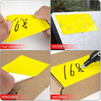 Yellow Rectangle Stickers 3 x 2 Inch Color Coding Labels Vinyl Roll Self-Adhesive Waterproof Removable 500 PCS