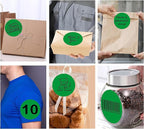 4 Inch Large Green Circle Thermal Labels, Self-Adhesive Round Inventory Stickers, Multi-Purpose Round Roll Thermal Printing Stickers for Business and Domestic Use-300 Labels/Roll