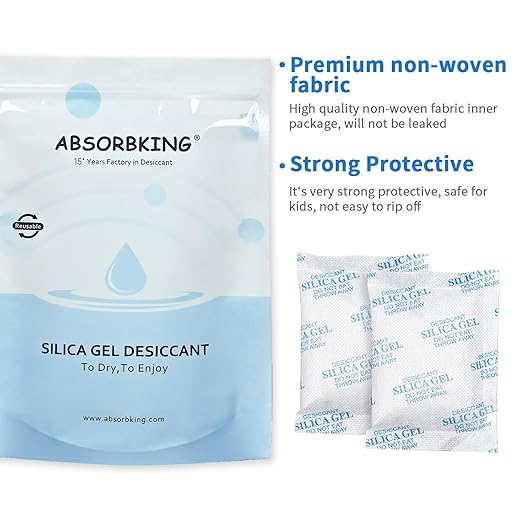 Moisture Absorbers – 100 Gram 36 Packs Silica Gel Packets, Desiccant Packs for Storage, Food Safe Desiccant for Foods, 3D Filaments, Electronics, Tools, Safes
