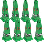 Reserved Parking Sign, 26.4-Inch Green Plastic Cone, High-Visibility