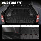 LASFIT Truck Bed Mat for Ford Maverick 2026 2025 2024 2023 2022 Hybrid & Gasoline TPE All Weather Truck Bed Liner Custom Fit Bed Mat(Not fit with Drop-in Bed Liner), 1PC Black