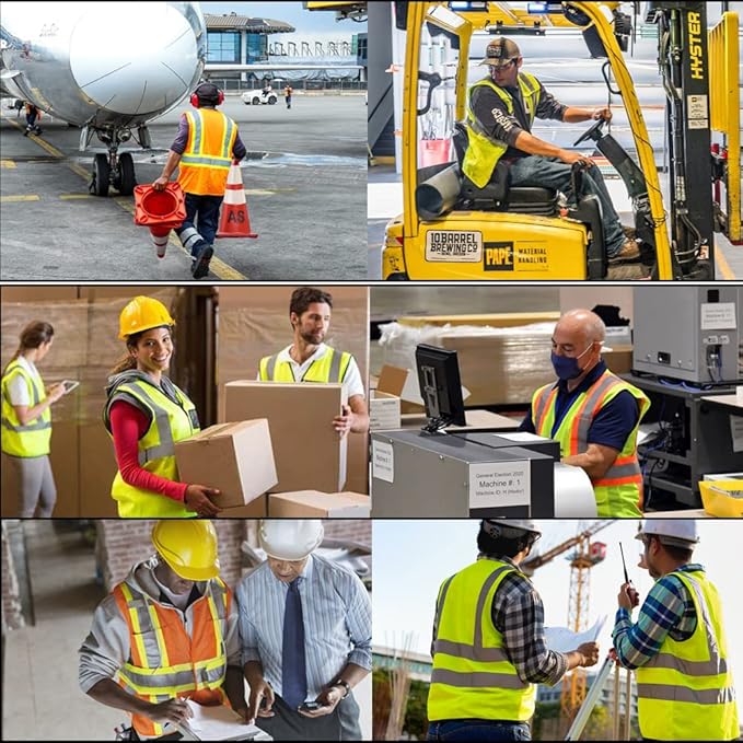 Safety Vest High Visibility Reflective Construction Vest for Men Women