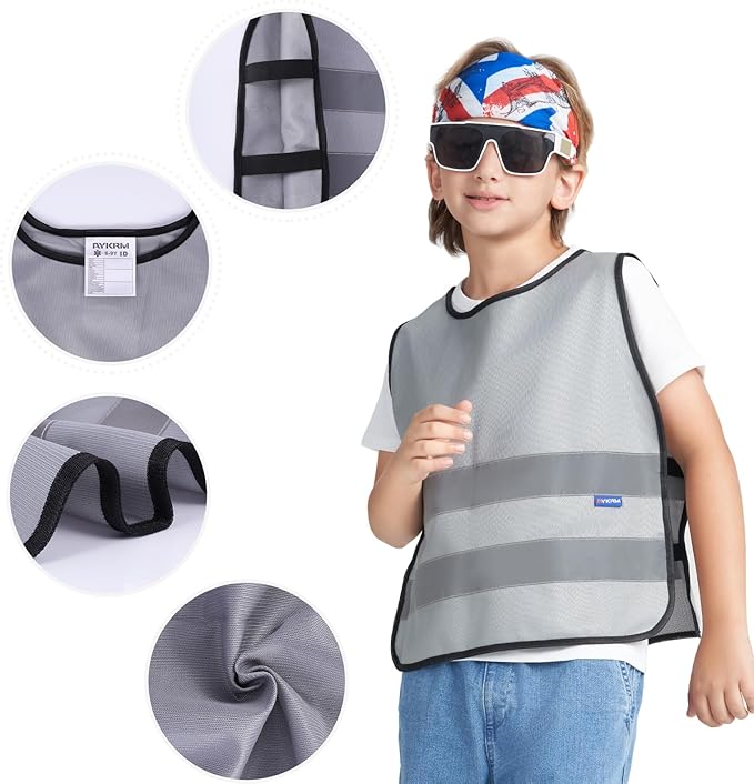 A-SAFETY Kids High Vis Reflective construction Safety vest customized LOGO