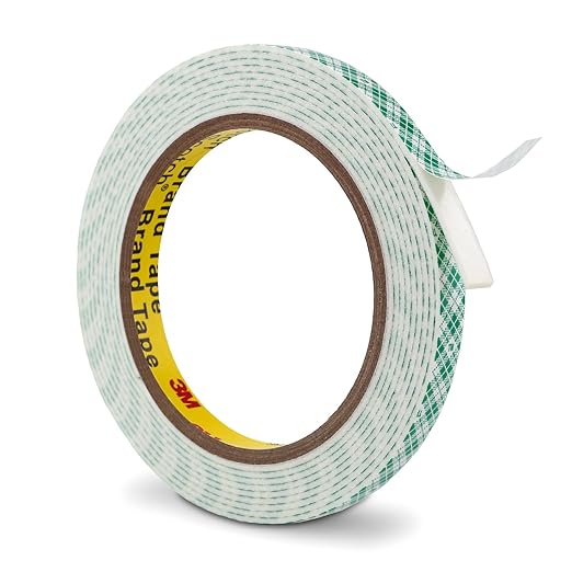 3M Double Sided Foam Tape 0.39" x 10Ft Peel and Stick Foam Tape Mounting Tape Double Coated Urethane Strong Adhesion Polyurethane Tape for Crafts Interior DIY Card Indoor Outdoor, White