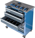 LARBANKE 5-Drawer Tool Chest, Rolling Tool Chest with Wheels, Foot Pads&Locking System,Mobile Storage Tool Cabinet with Stainless Steel Top,Connect Units for A Large Workstation for Office,Garage&Home