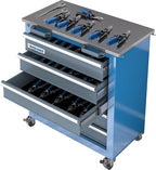 LARBANKE 5-Drawer Tool Chest, Rolling Tool Chest with Wheels, Foot Pads&Locking System,Mobile Storage Tool Cabinet with Stainless Steel Top,Connect Units for A Large Workstation for Office,Garage&Home