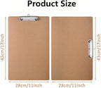 2 Pack Hardboard Office Clipboards - 11x17 Inches, Low Profile Clip, Horizontal and Vertical Design - Ideal for Office, School, and Art Projects