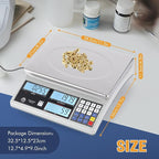 Bonvoisin Industrial Counting Scale Digital Scale for Parts and Coins kg/g/lb Electronic Gram Scale Inventory Counting Scale Industrial Parts Coins Piece Counting Scale (15kg/33lb, 0.1g)