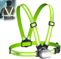 500LM High-Visibility Running Lights for Runners, Adjustable 45° Beam & 360° Reflective Vest, IPX4 Waterproof Running Vest Light for Night Walking/Cycling/Jogging, 3.5-20Hrs Runtime